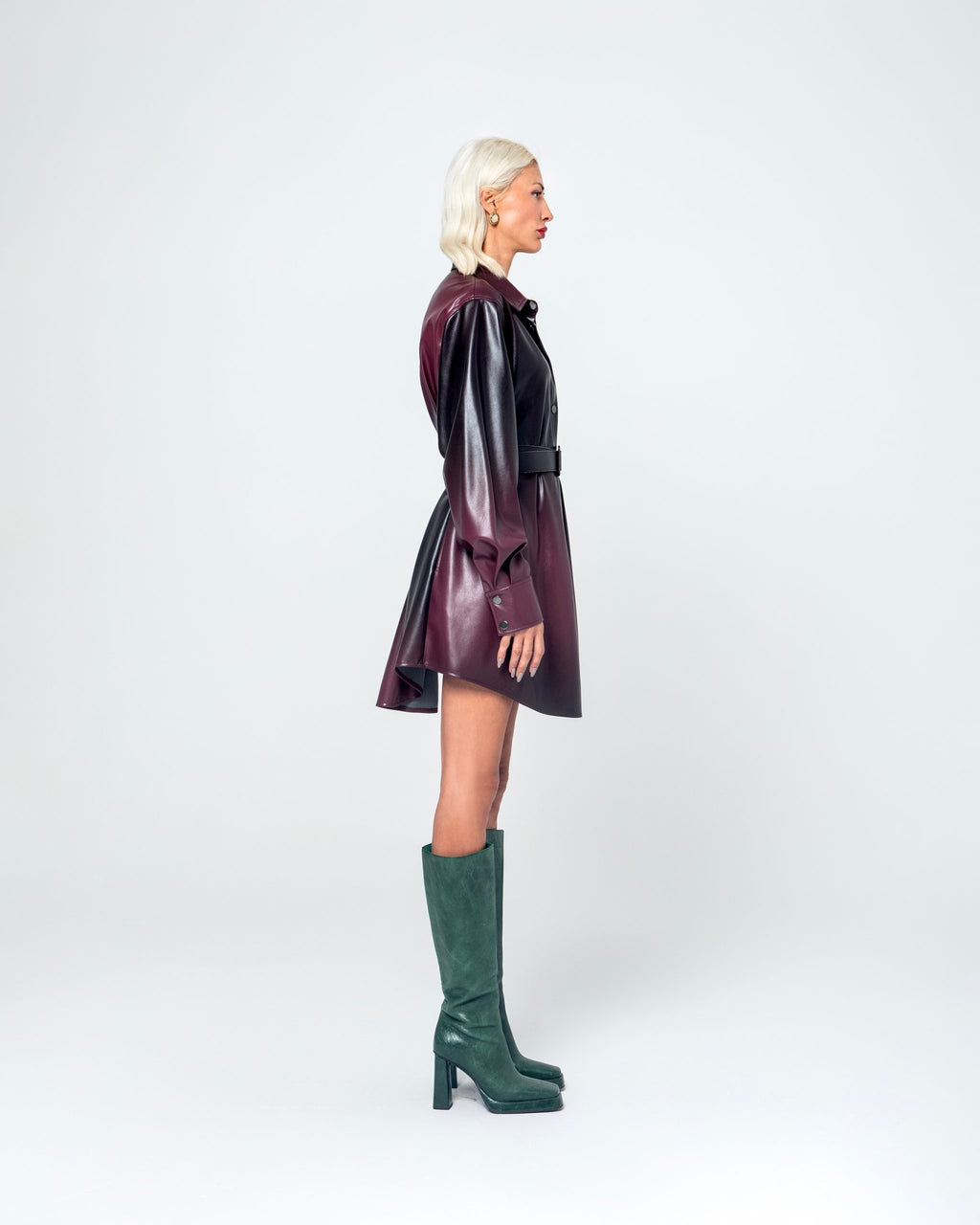 ANGELA ΔΕΡΜΑΤΙΝΟ ΚΟΝΤΟ ΦΟΡΕΜΑ (DEGRADE BURGUNDY) MAMOUSH