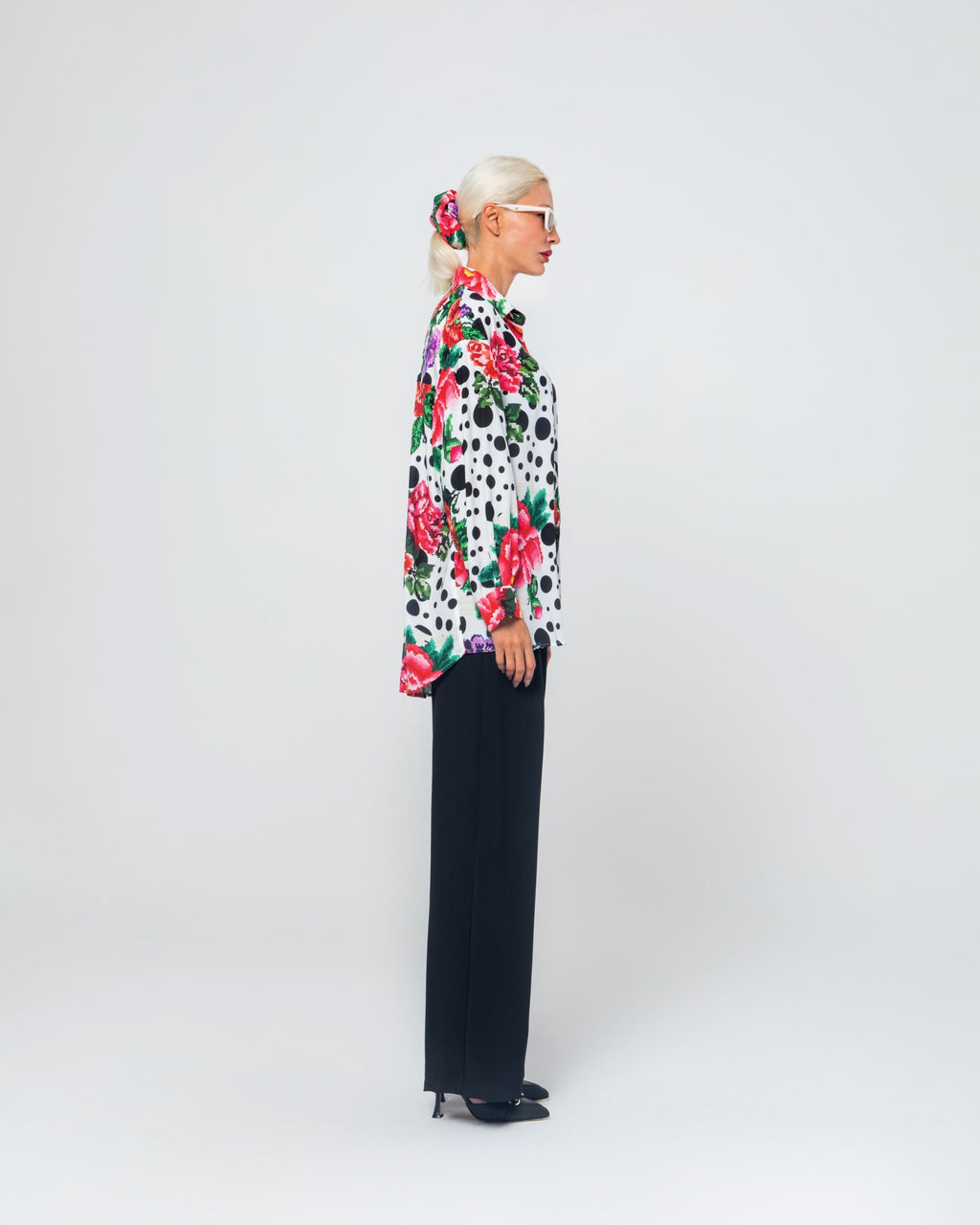 SOFI OVERSIZED ΠΟΥΚΑΜΙΣΟ (WHITE/POLKA DOT) MAMOUSH