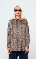 VICTORIA OVERSIZED ΠΟΥΚΑΜΙΣΟ (ANIMAL PRINT) MAMOUSH