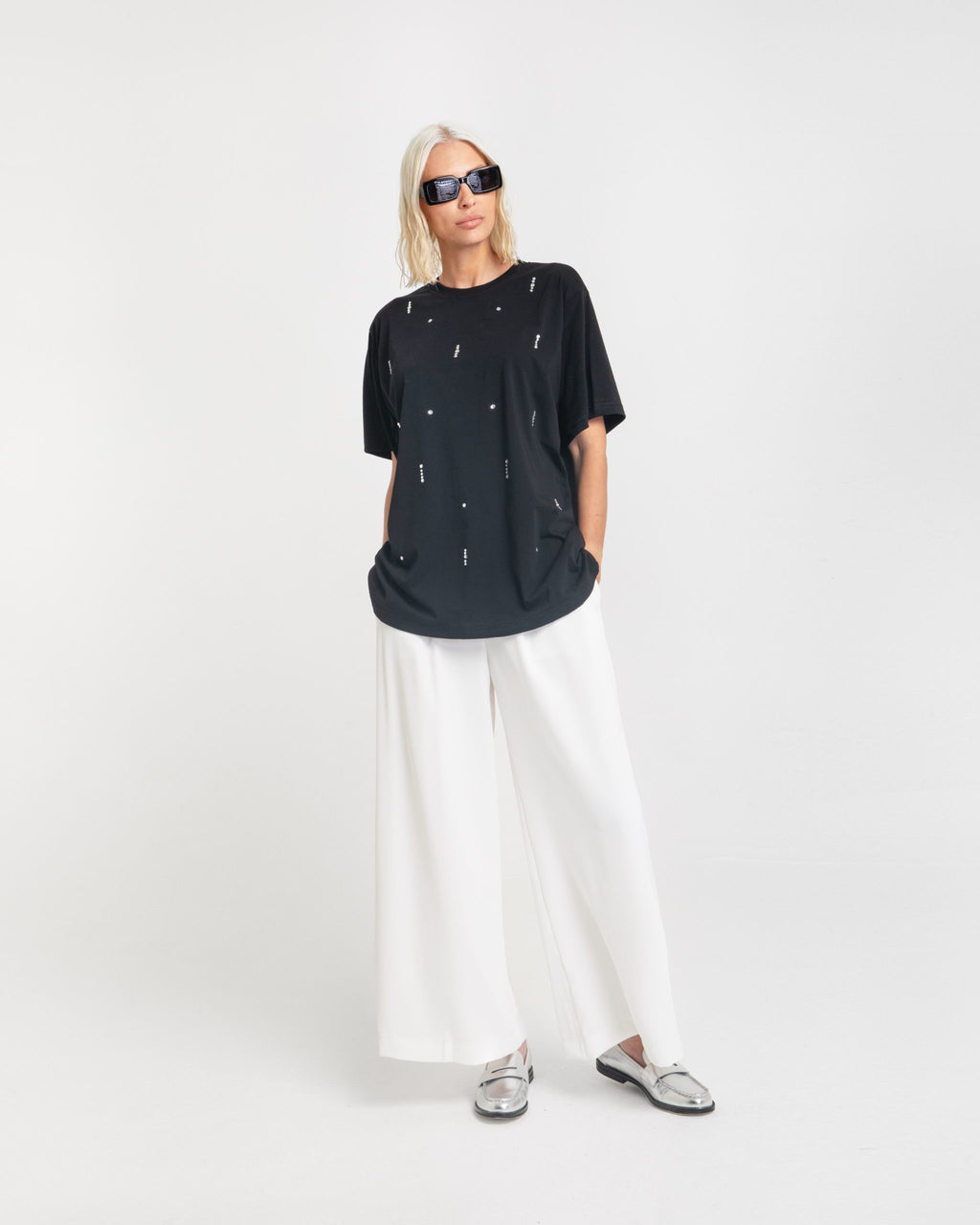 RITA T-SHIRT ΜΕ ΣΤΡΑΣ (BLACK) MAMOUSH