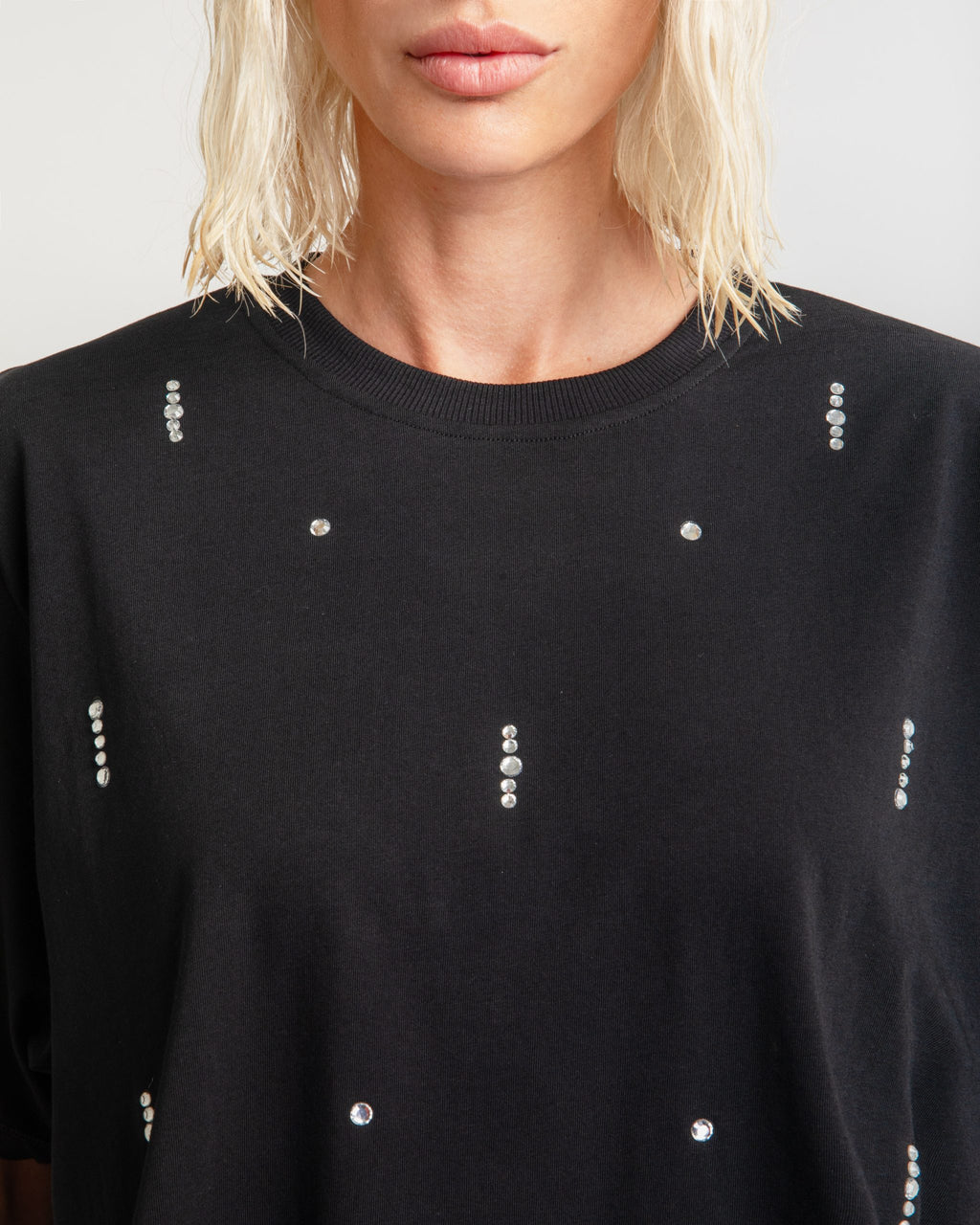 RITA T-SHIRT ΜΕ ΣΤΡΑΣ (BLACK) MAMOUSH