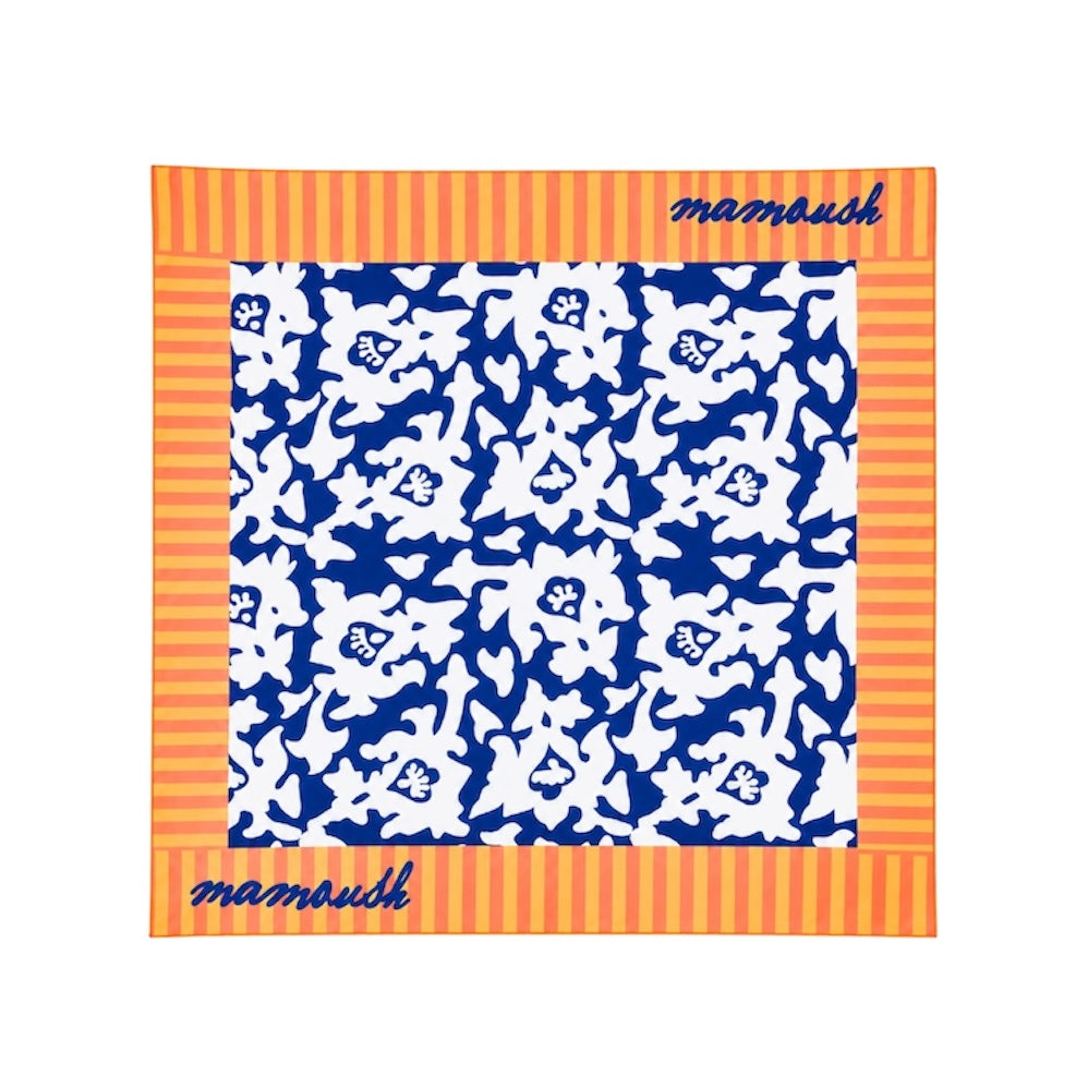 ALYSSA' ΜΑΝΤΗΛΙ-ΠΑΡΕΟ (BLUE/WHITE) MAMOUSH