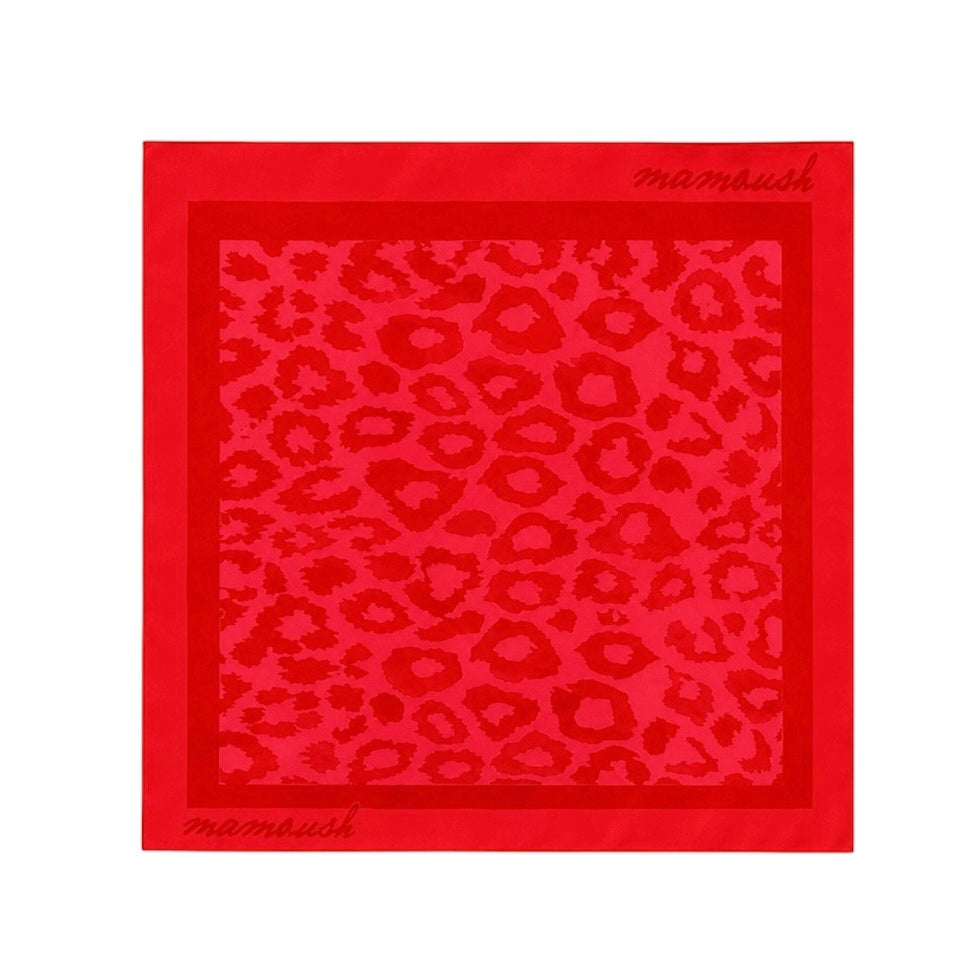 ALYSSA' ΜΑΝΤΗΛΙ-ΠΑΡΕΟ (PINK/ANIMAL PRINT) MAMOUSH