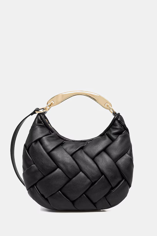 ΧΕΙΡΟΠΟΙΗΤΗ ΤΣΑΝΤΑ ΠΛΕΞΟΥΔΑ "CROISSANT" (BLACK) TWINSET