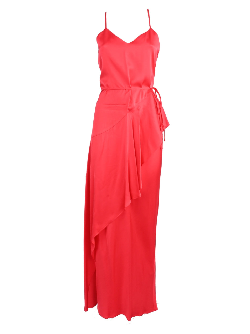 ΜΑΚΡΥ ΣΑΤΕΝ ΦΟΡΕΜΑ ΜΕ FLOUNCE TWINSET