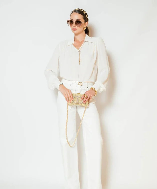 ΜΠΛΟΥΖΑ ΜΕ ΑΛΥΣΙΔΑ ΣΕ ΣΧΗΜΑ Τ TWINSET