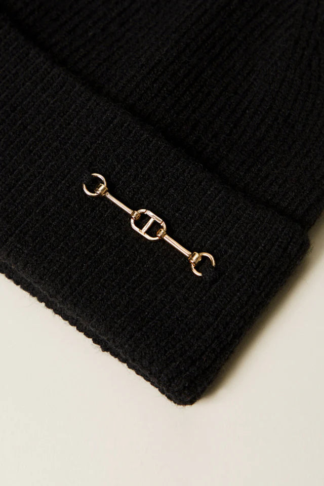 ΣΚΟΥΦΟΣ ΜΕ ΜΕΤΑΛΛΙΚΟ ΛΟΓΟΤΥΠΟ TWINSET MILANO