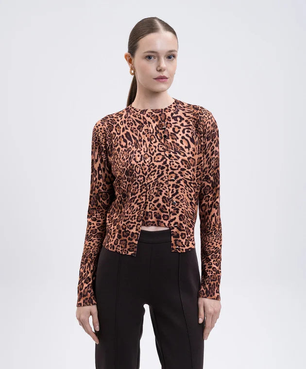 ΠΛΕΚΤΗ ΖΑΚΕΤΑ ΜΕ ΠΑΓΙΕΤΕΣ ANIMAL PRINT TWINSET