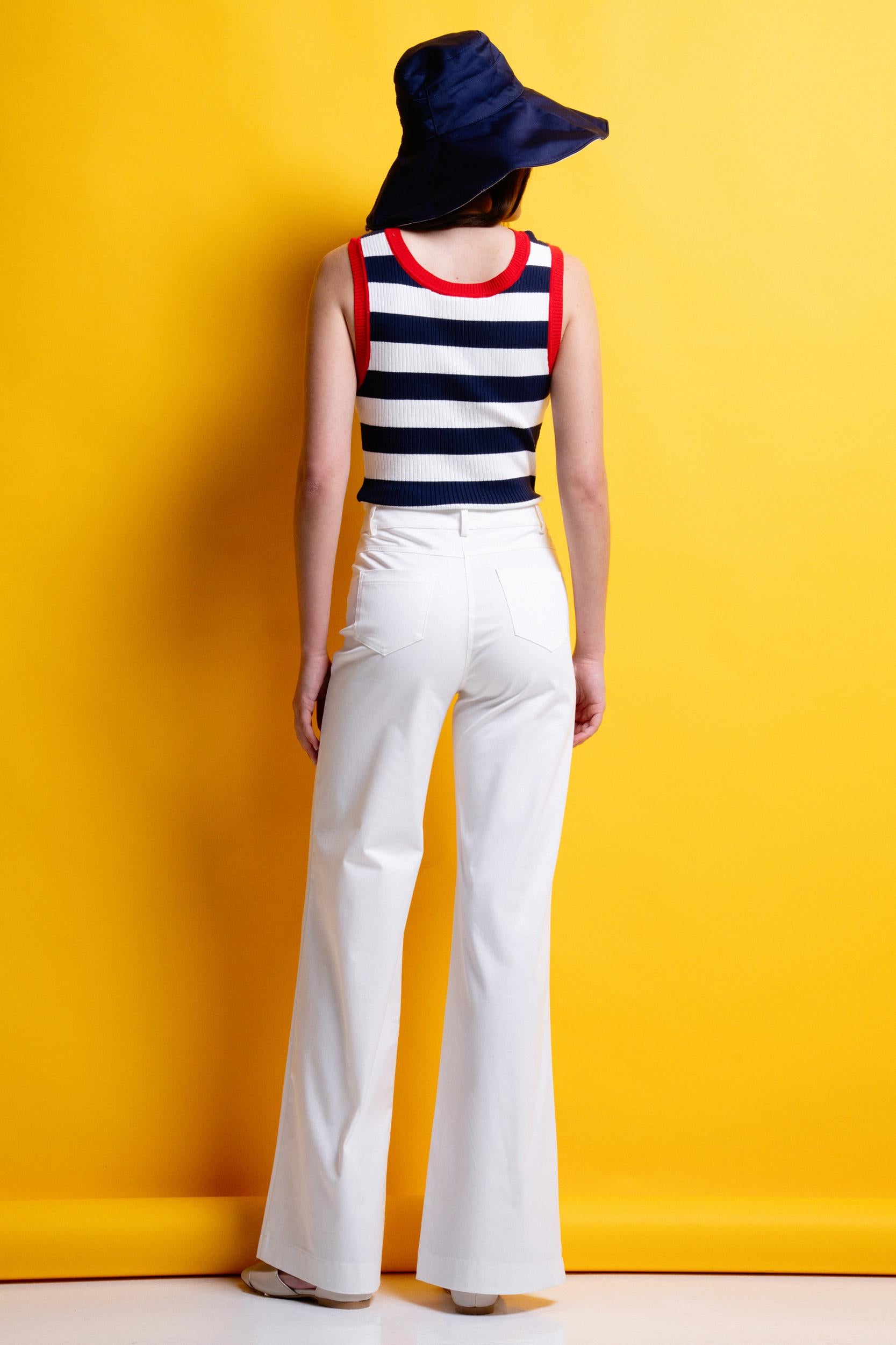 ‘MARINA’ ΡΙΓΕ ΜΠΛΟΥΖΑ (BLUE/WHITE)  MAMOUSH