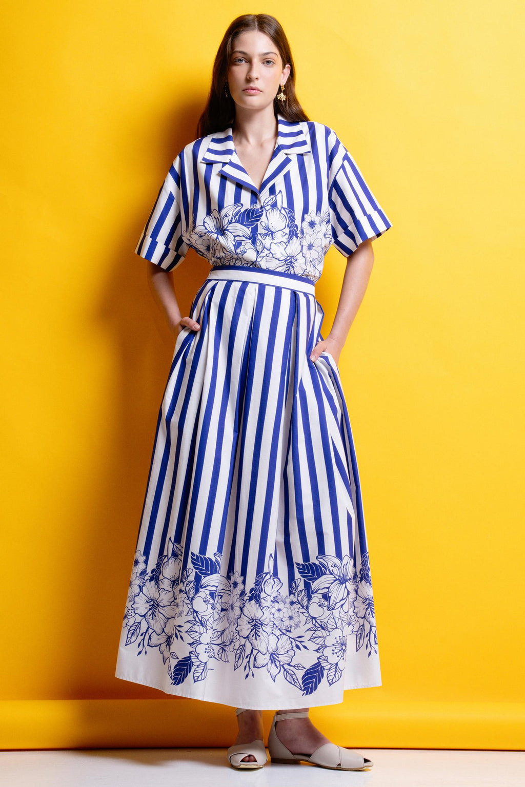 MIRIAM' ΡΙΓΕ ΜΙΝΤΙ ΦΟΥΣΤΑ (BLUE STRIPES) MAMOUSH