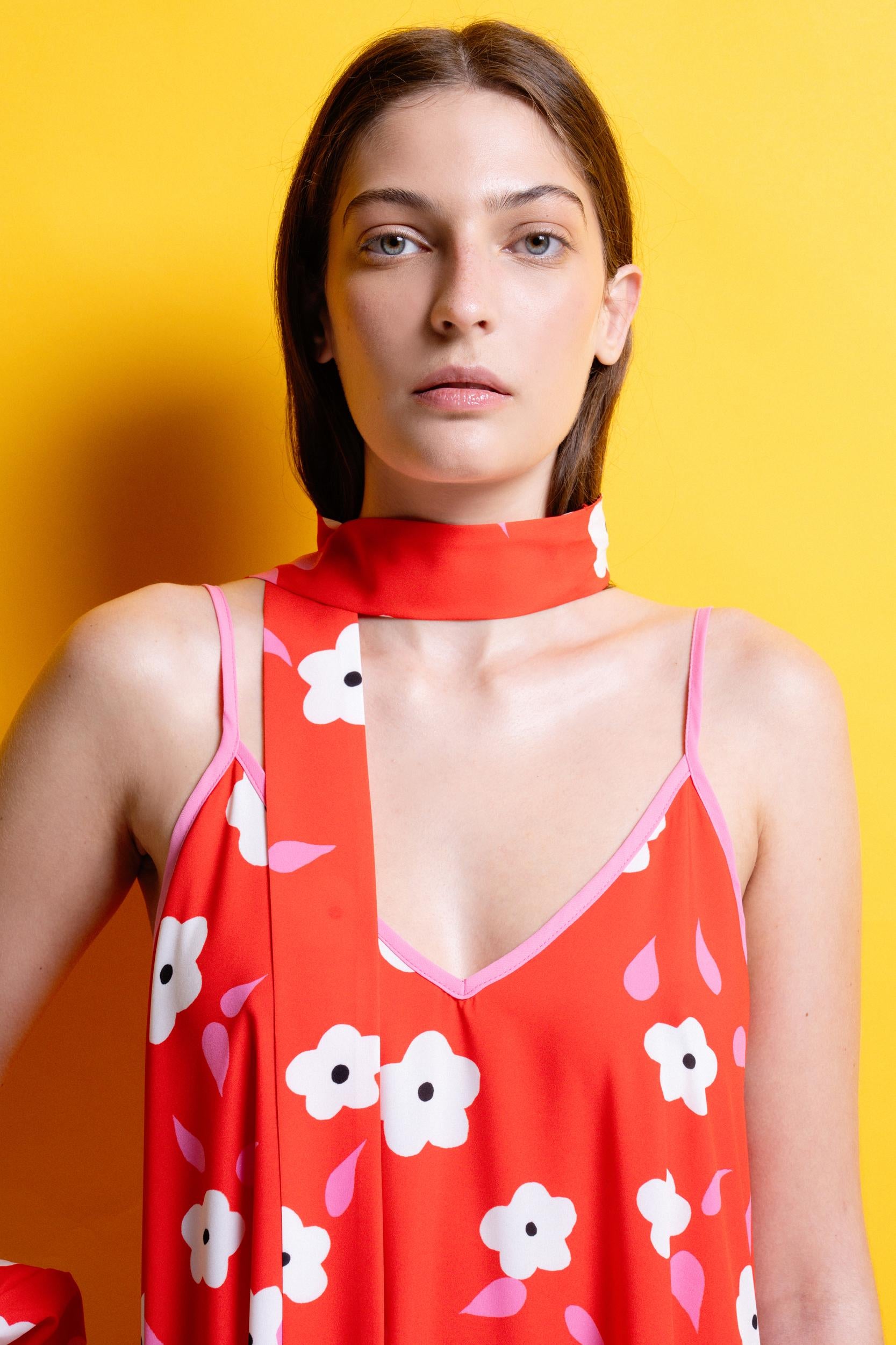 ALMA' ΜΙΝΤΙ ΦΟΡΕΜΑ (RED/DAISIES) MAMOUSH