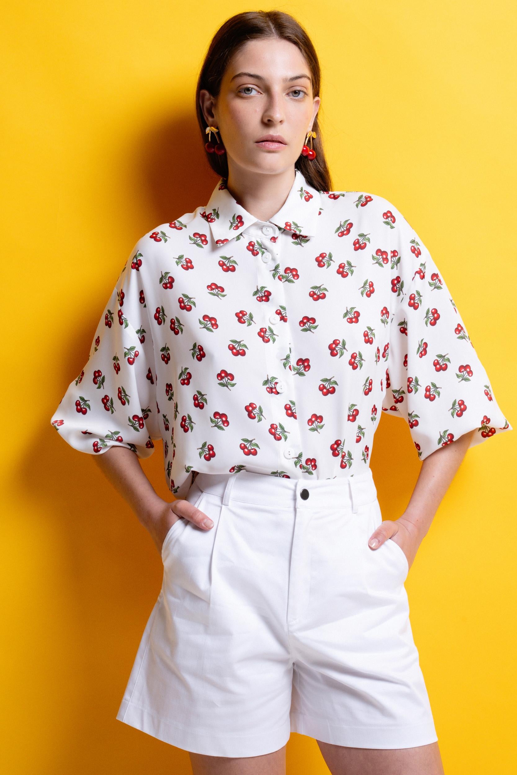 LUCIA' OVERSIZED ΑΣΥΜΜΕΤΡΟ ΠΟΥΚΑΜΙΣΟ (CHERRY) MAMOUSH