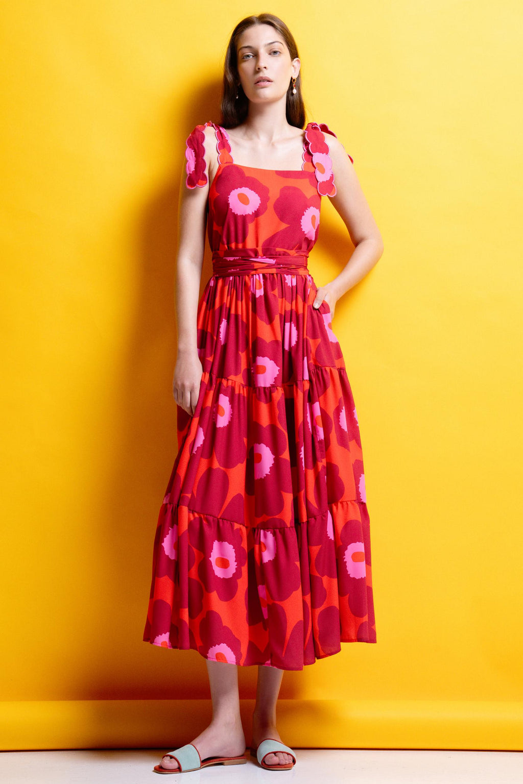 ALIKY' ΜΙΝΤΙ ΦΟΡΕΜΑ ΜΕ ΚΕΝΤΗΜΕΝΕΣ ΤΙΡΑΝΤΕΣ MAMOUSH