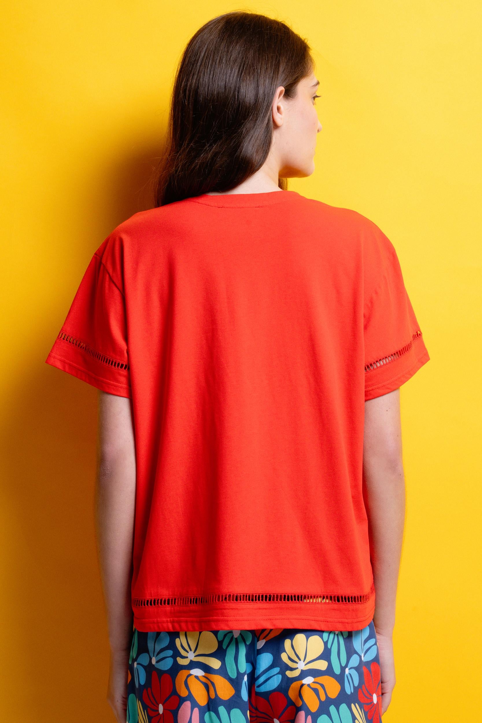 T-SHIRT ΜΟΝΟΧΡΩΜΑ (RED) MAMOUSH