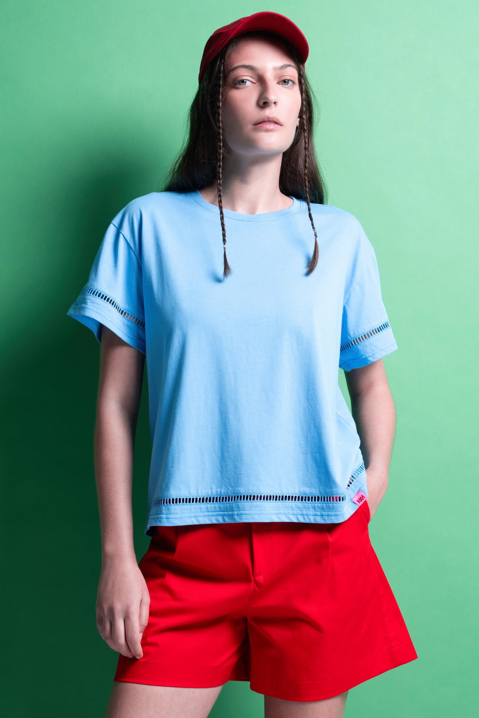 T-SHIRT ΜΟΝΟΧΡΩΜΑ (LIGHT BLUE) MAMOUSH