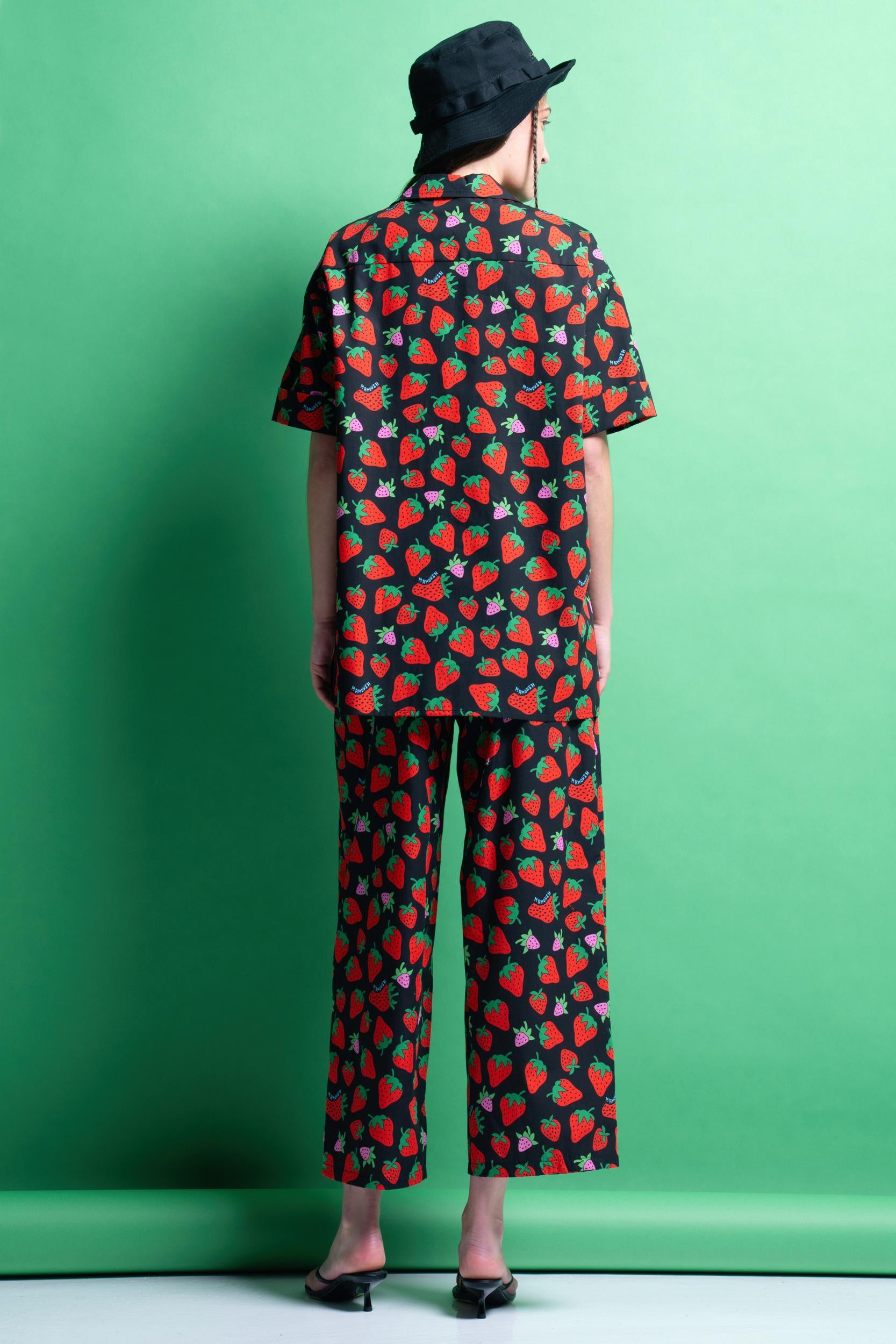 ‘ELLY’ CROPPED ΒΑΜΒΑΚΕΡΟ ΠΑΝΤΕΛΟΝΙ (STRAWBERRIES) MAMOUSH