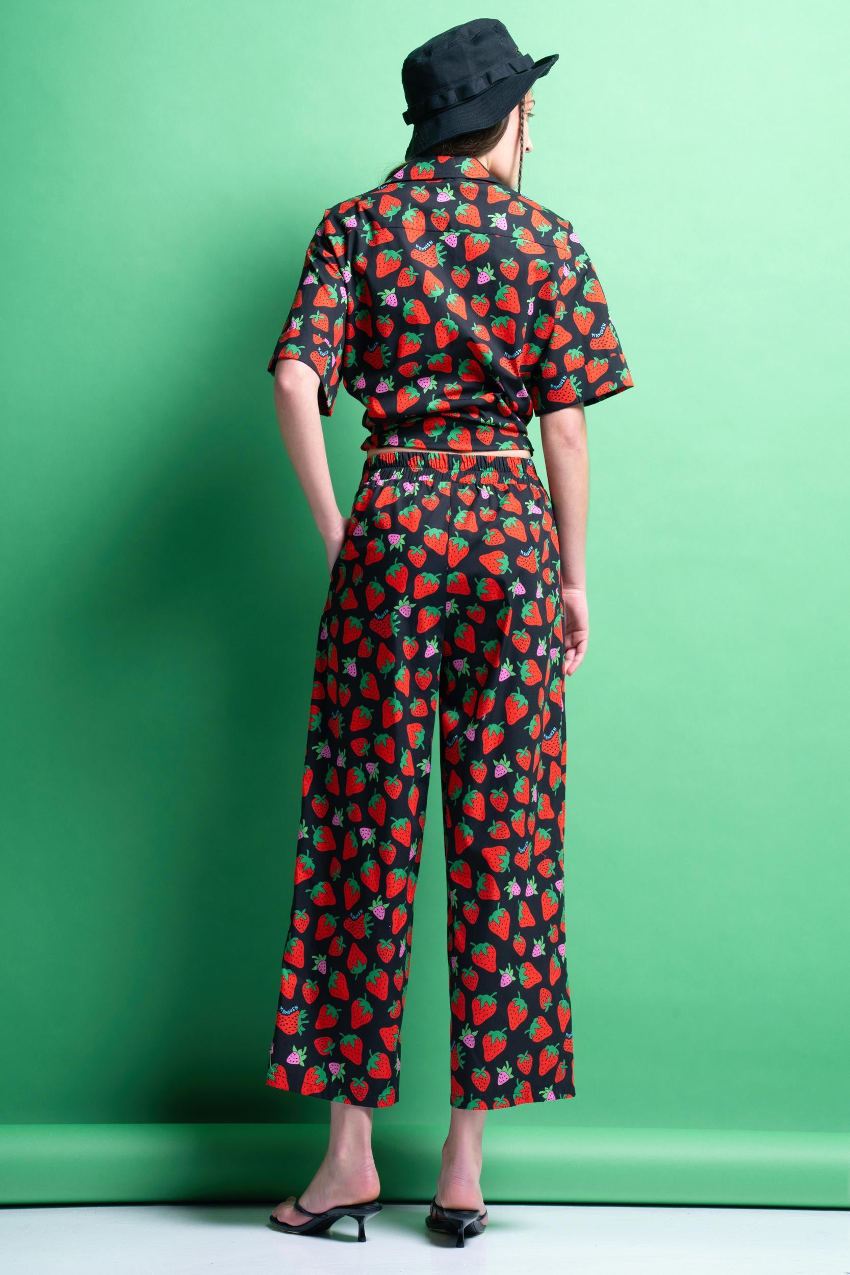 ‘ELLY’ CROPPED ΒΑΜΒΑΚΕΡΟ ΠΑΝΤΕΛΟΝΙ (STRAWBERRIES) MAMOUSH