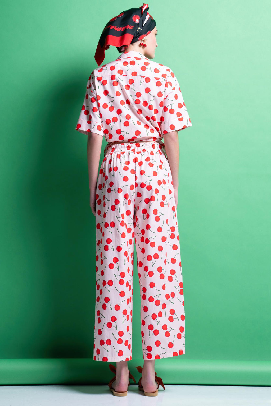 ‘ELLY’ CROPPED ΒΑΜΒΑΚΕΡΟ ΠΑΝΤΕΛΟΝΙ (CHERRY) MAMOUSH