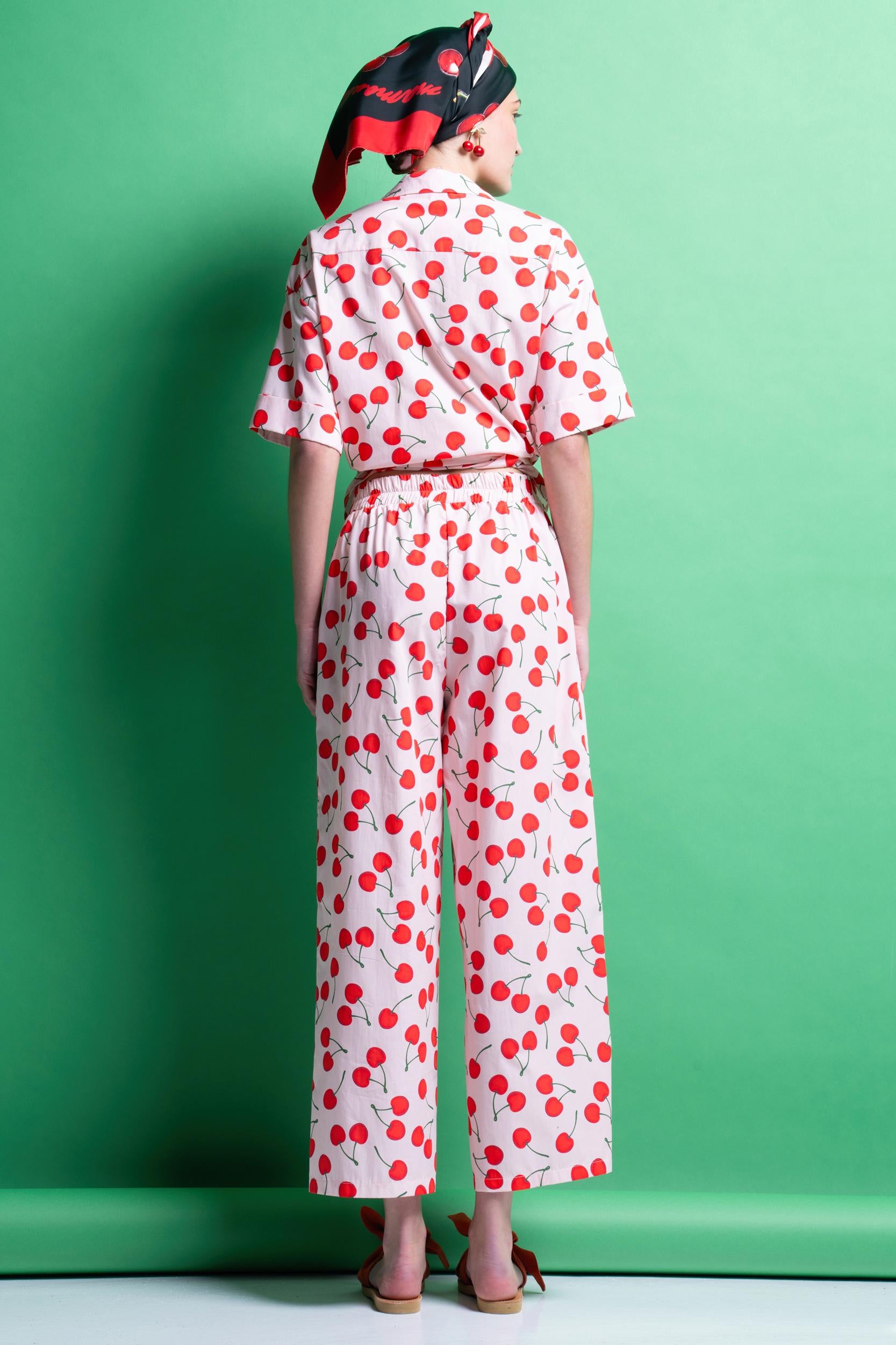 ‘ELLY’ CROPPED ΒΑΜΒΑΚΕΡΟ ΠΑΝΤΕΛΟΝΙ (CHERRY) MAMOUSH