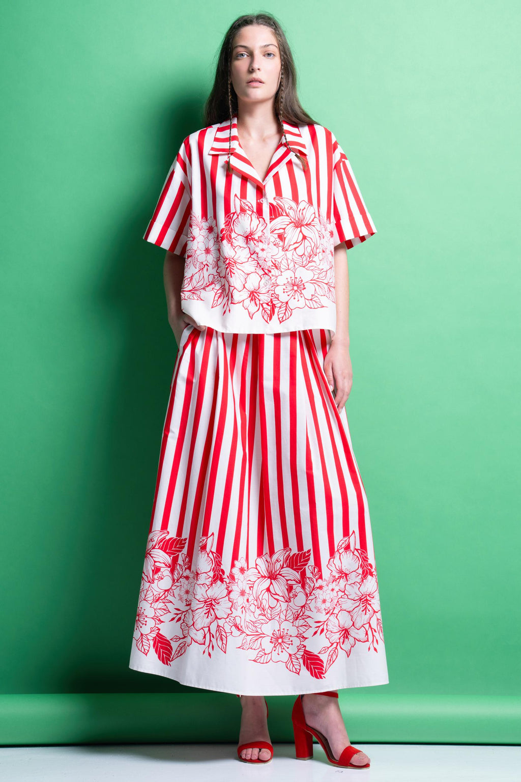 VANYA' ΒΑΜΒΑΚΕΡΟ ΠΟΥΚΑΜΙΣΟ (RED STRIPES) MAMOUSH