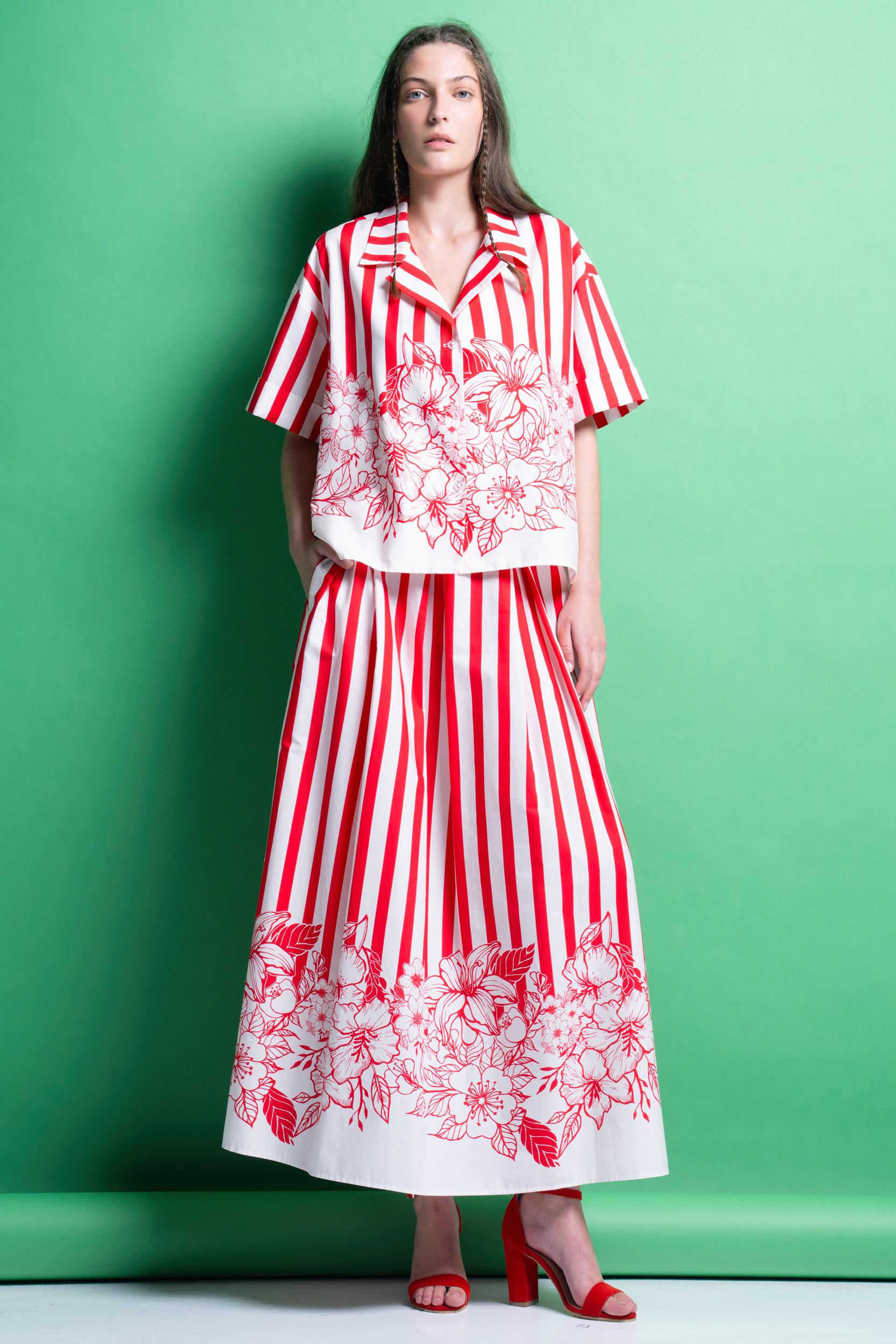 MIRIAM' ΡΙΓΕ ΜΙΝΤΙ ΦΟΥΣΤΑ (RED STRIPES) MAMOUSH