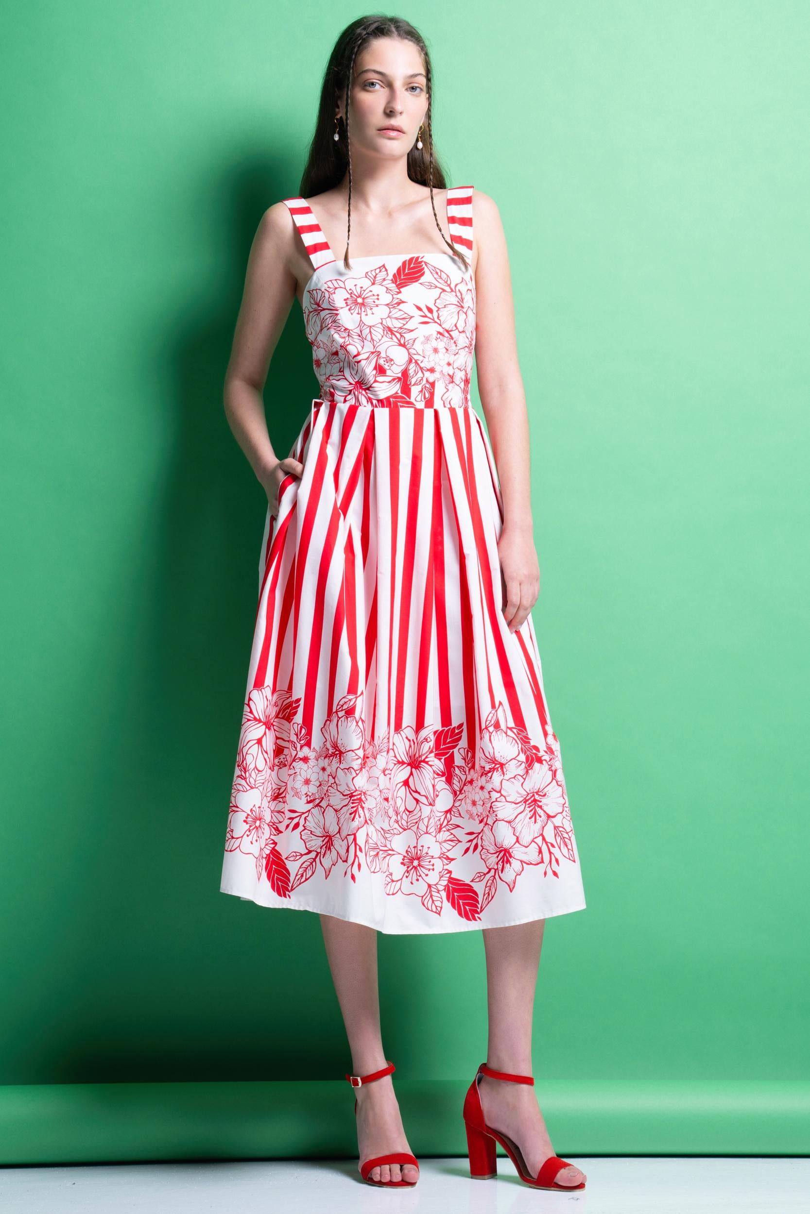 MIRA' ΡΙΓΕ ΜΙΝΤΙ ΦΟΡΕΜΑ (RED STRIPES) MAMOUSH