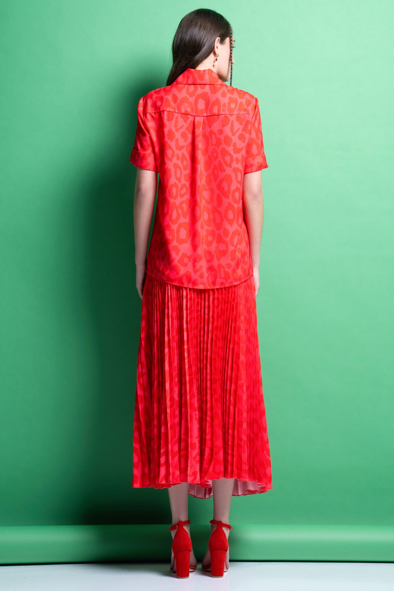 AMANDA' ΠΛΙΣΕ ΦΟΥΣΤΑ (PINK/ANIMAL PRINT) MAMOUSH