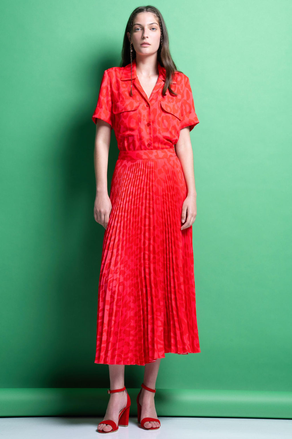 AMANDA' ΠΛΙΣΕ ΦΟΥΣΤΑ (PINK/ANIMAL PRINT) MAMOUSH