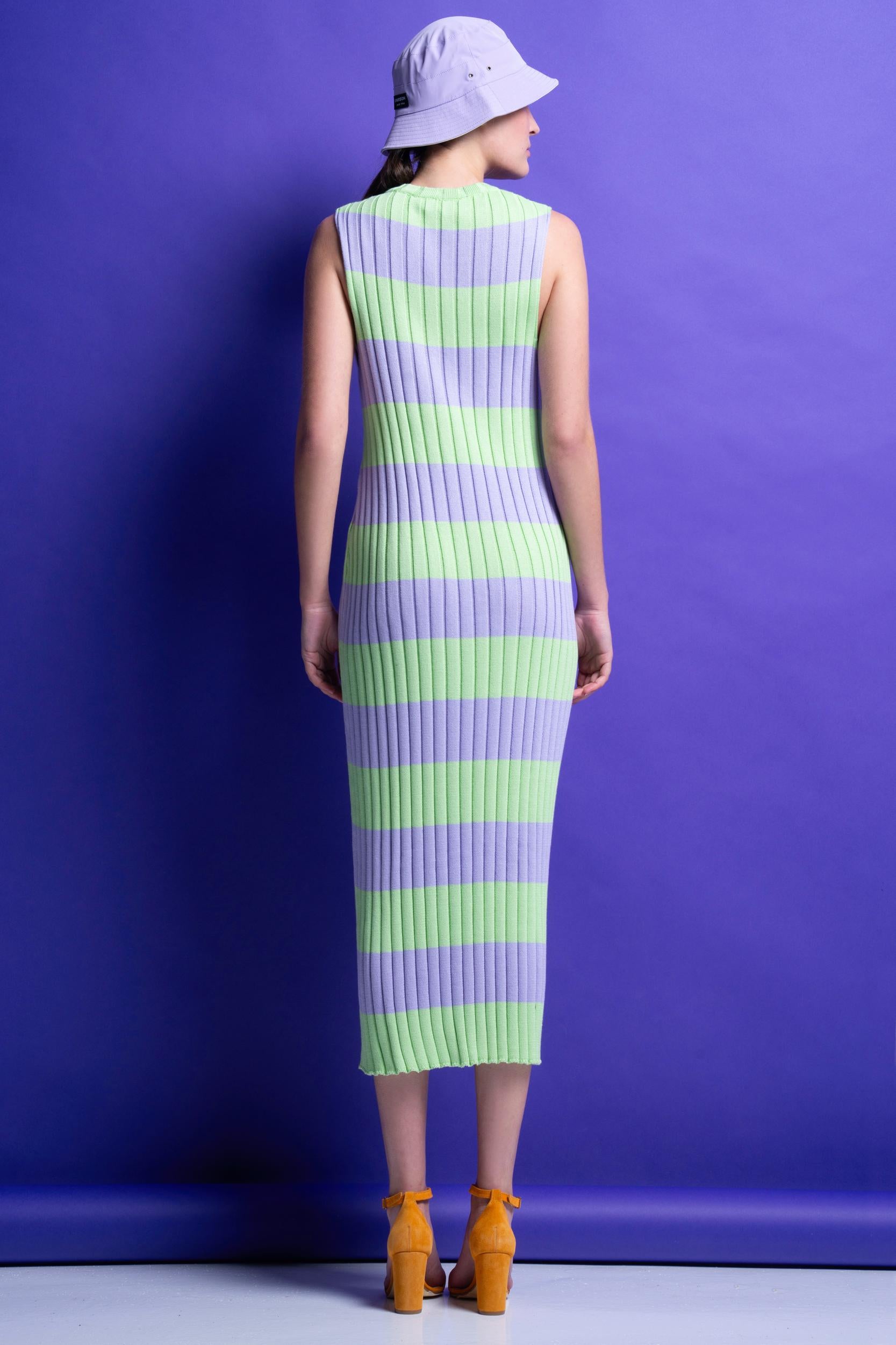 MOLLY' ΡΙΓΕ ΠΛΕΚΤΟ ΦΟΡΕΜΑ (MINT/LILAC) MAMOUSH