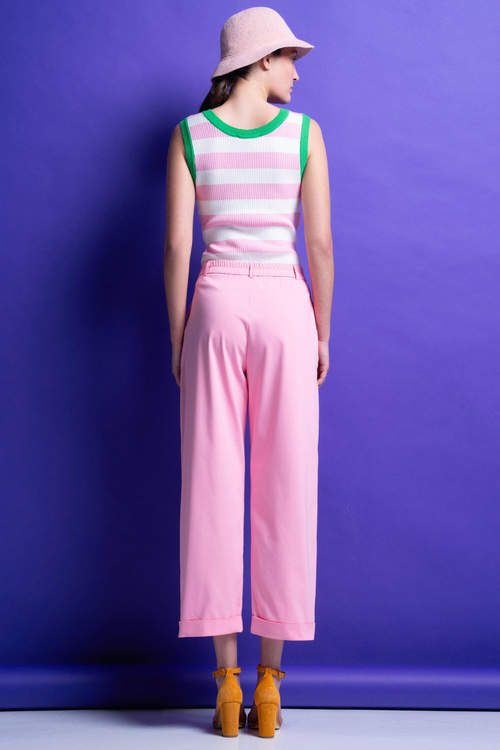 JOY' CROPPED ΠΑΝΤΕΛΟΝΙ (PINK) MAMOUSH