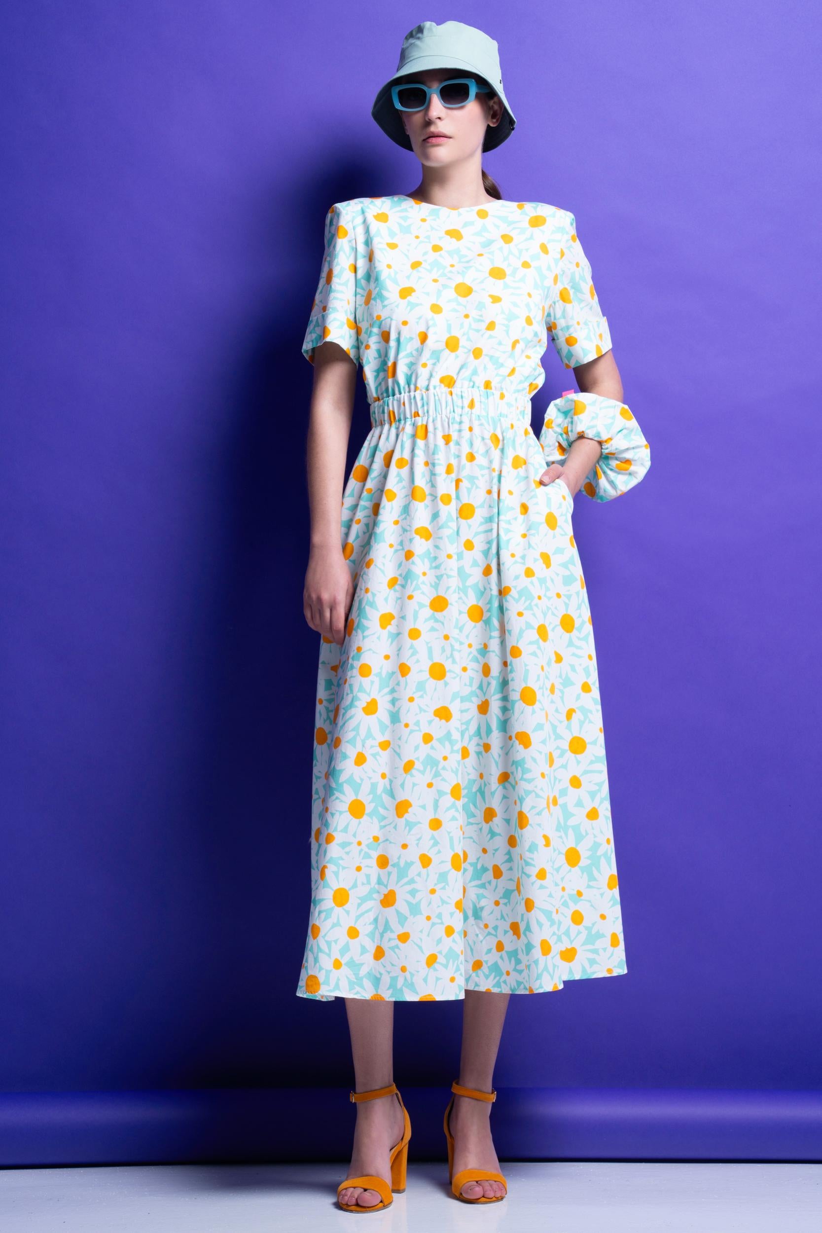 ‘VIOLETA’ ΒΑΜΒΑΚΕΡΟ ΦΟΡΕΜΑ ΜΕ ΜΑΡΓΑΡΙΤΕΣ MAMOUSH