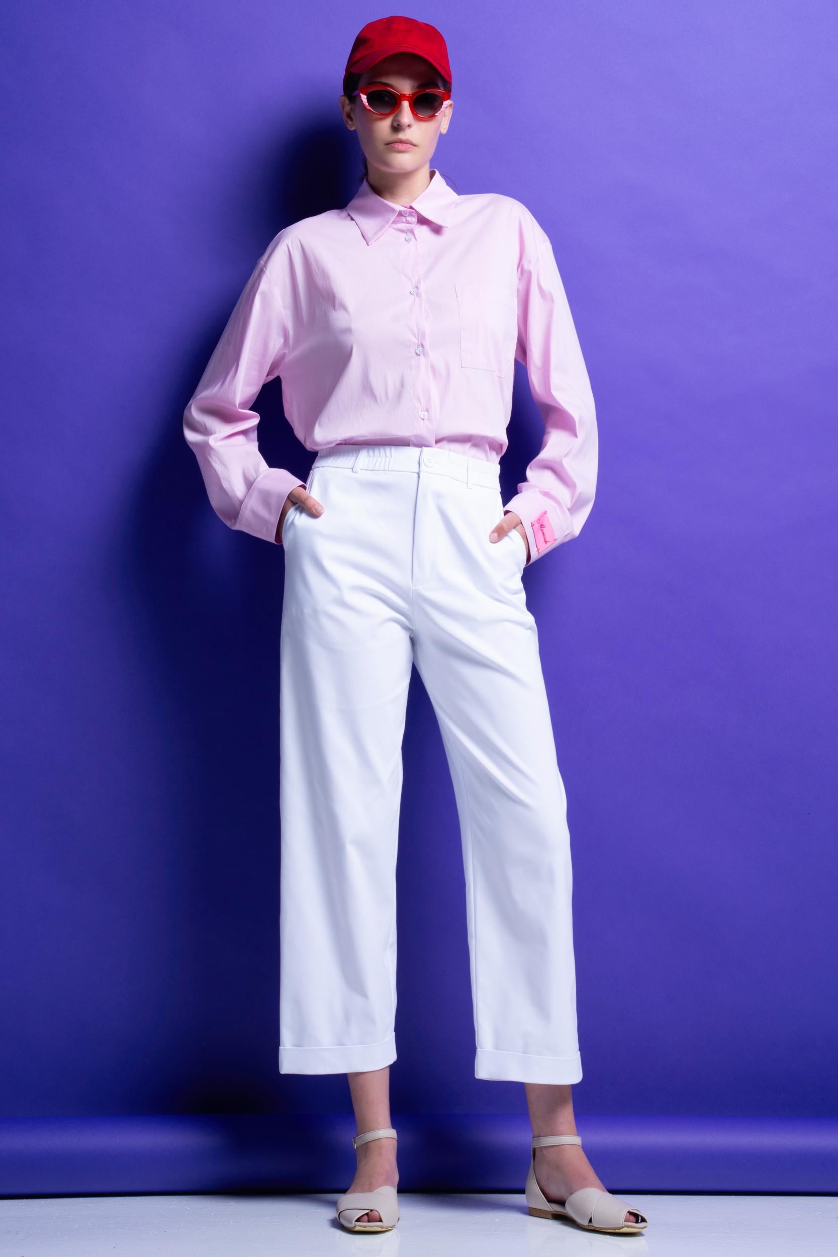 JOY' CROPPED ΠΑΝΤΕΛΟΝΙ (WHITE) MAMOUSH