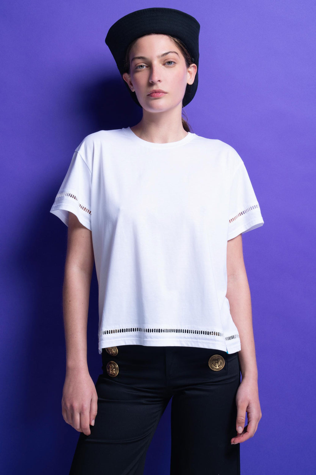 T-SHIRT ΜΟΝΟΧΡΩΜΑ (WHITE) MAMOUSH