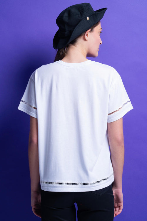 'ALORA' T-SHIRT ΜΟΝΟΧΡΩΜΑ (WHITE) MAMOUSH
