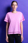 T-SHIRT ΜΟΝΟΧΡΩΜΑ (PINK) MAMOUSH