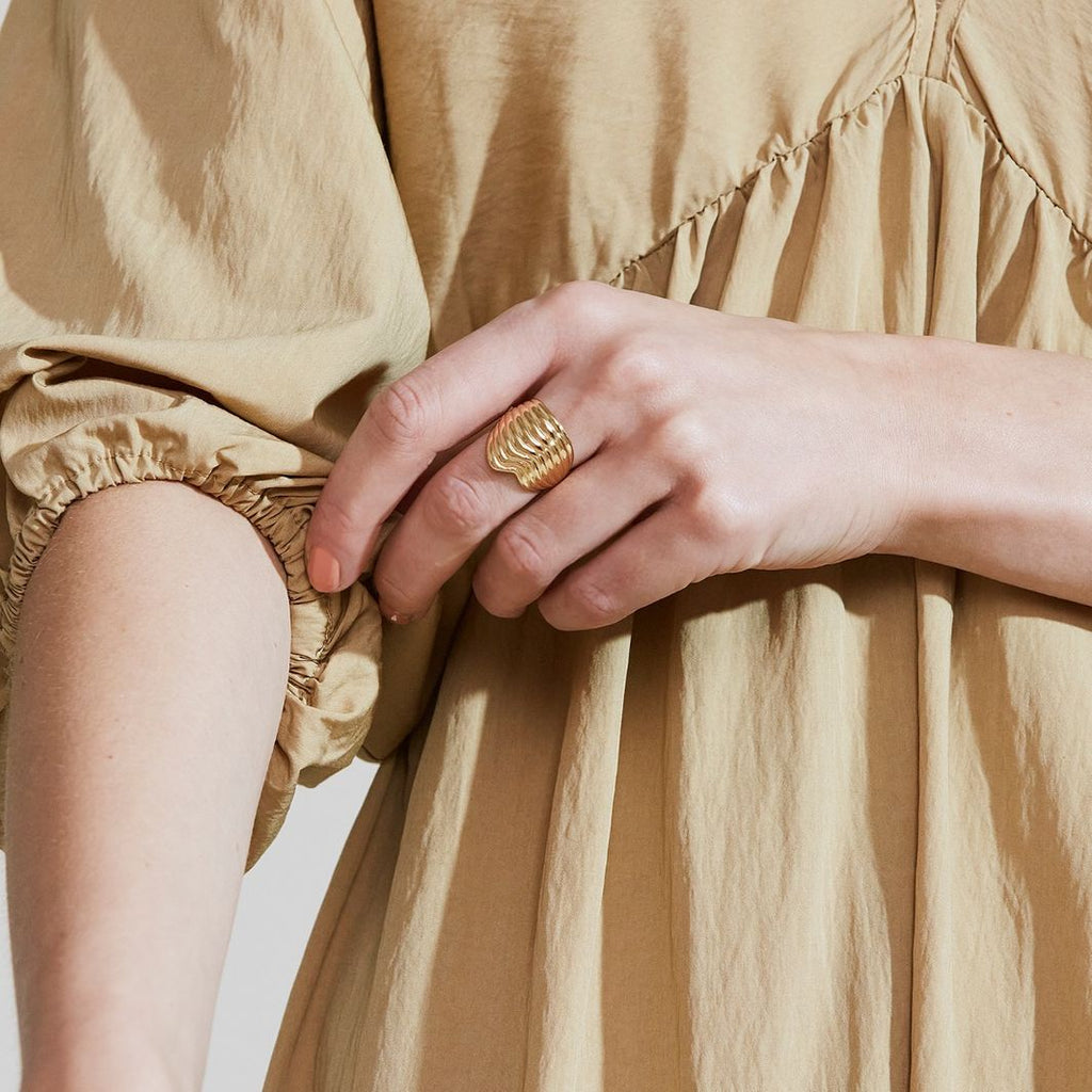 ΔΑΧΤΥΛIΔΙ RIPPLES STUDS S GOLD EDBLAD