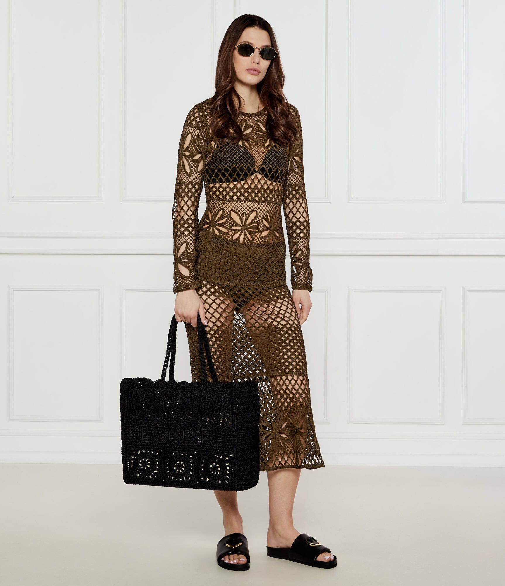 ΤΣΑΝΤΑ SHOPPER ΜΕ ΒΕΛΟΝΑΚΙ 'BOHEMIAN' TWINSET