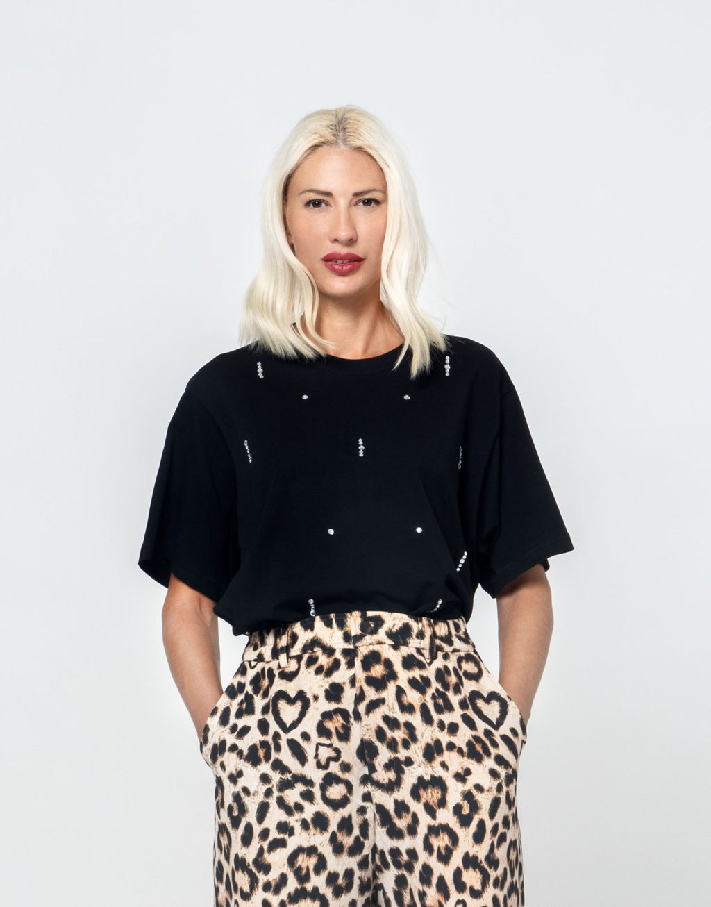 PENNY TEES ΜΕ ΣΤΡΑΣ (BLACK) MAMOUSH