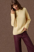 'KAIA' ΠΛΕΚΤΗ ΜΠΛΟΥΖΑ (PASTEL YELLOW) MAMOUSH