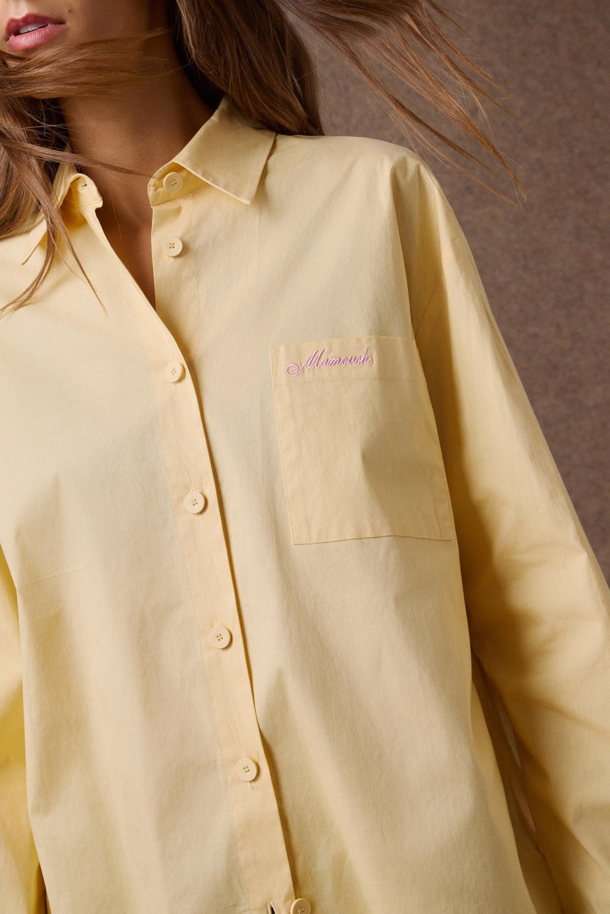 'LINDA' ΒΑΜΒΑΚΕΡΟ OVERSIZED ΠΟΥΚΑΜΙΣΟ (YELLOW) MAMOUSH