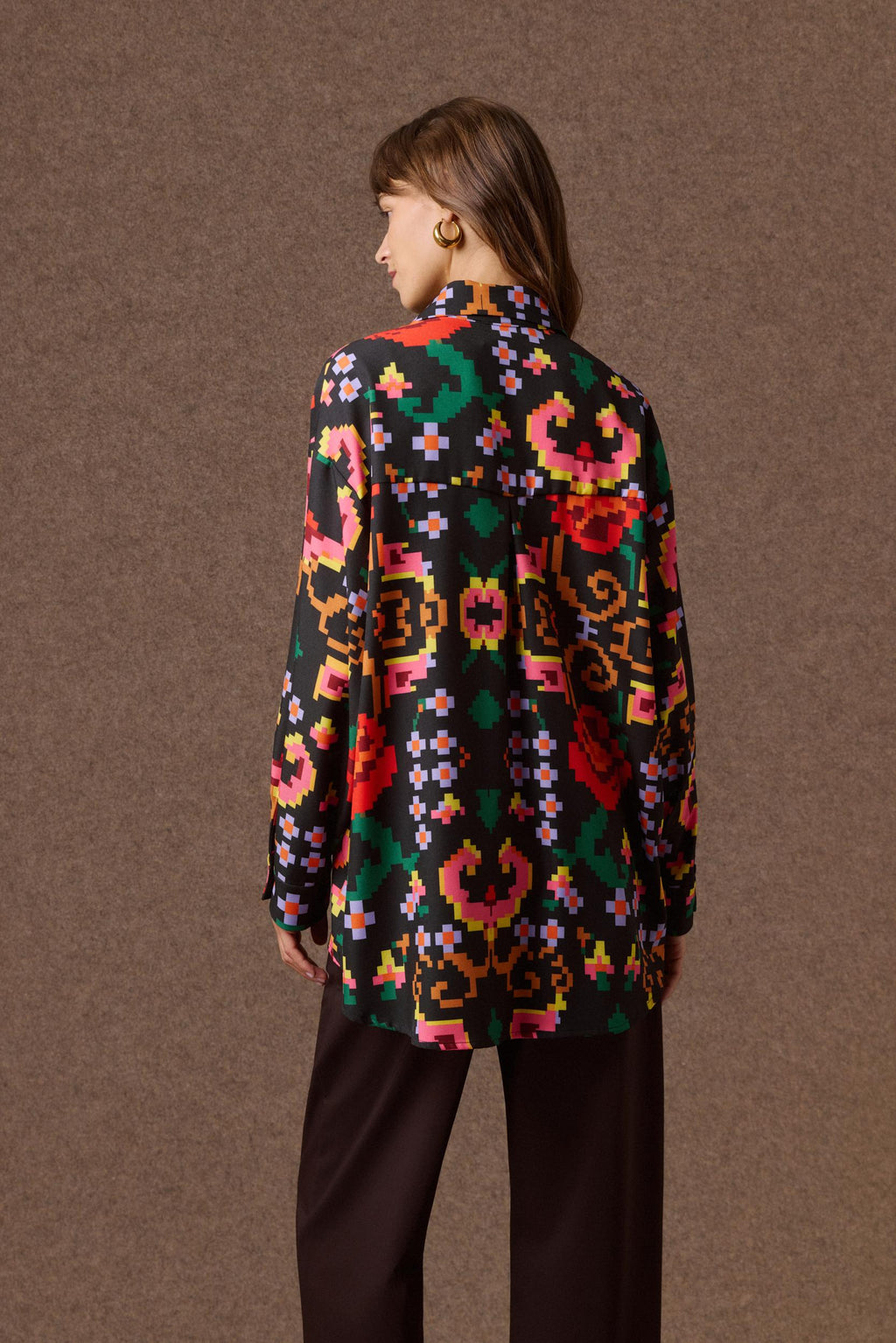 'BENNA' OVERSIZED ΠΟΥΚΑΜΙΣΟ ΜΕ PIXEL PRINTOUSH MAMOUSH