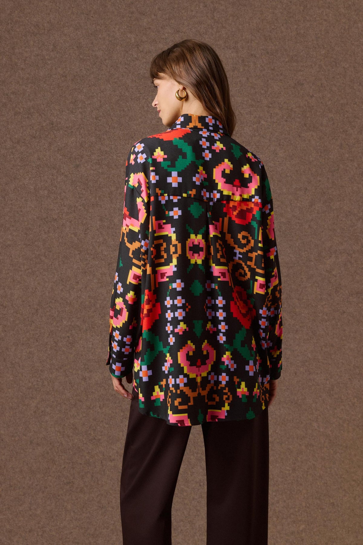 'BENNA' OVERSIZED ΠΟΥΚΑΜΙΣΟ ΜΕ PIXEL PRINTOUSH MAMOUSH