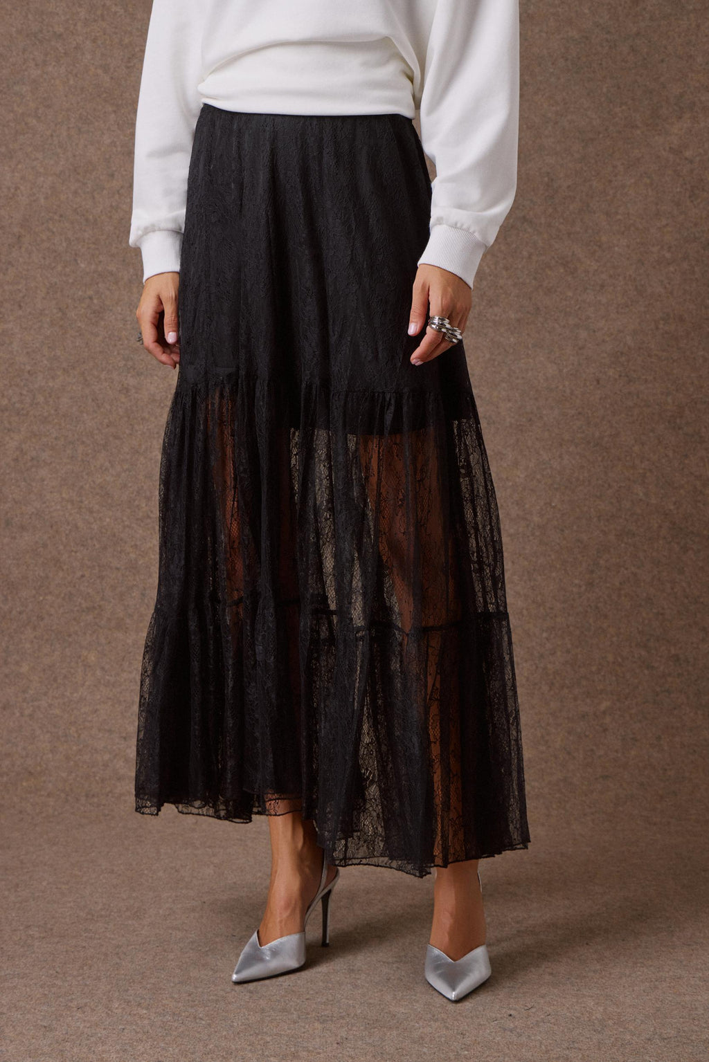 'VIVIAN' ΜΑΞΙ ΔΑΝΤΕΛΕΝΙΑ ΦΟΥΣΤΑ (BLACK) MAMOUSH