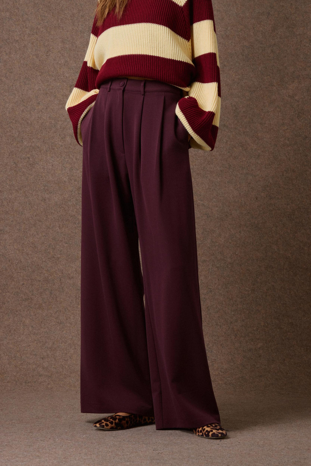 'LUCY' ΦΑΡΔΥ ΠΑΝΤΕΛΟΝΙ (BURGUNDY) MAMOUSH