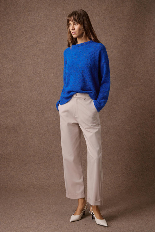 'LEO' CROPPED ΠΑΝΤΕΛΟΝΙ (CREAM WHITE)  MAMOUSH