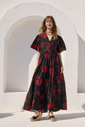 'VANESSA' ΜΙΝΤΙ ΦΟΡΕΜΑ (BLACK ROSES) MAMOUSH
