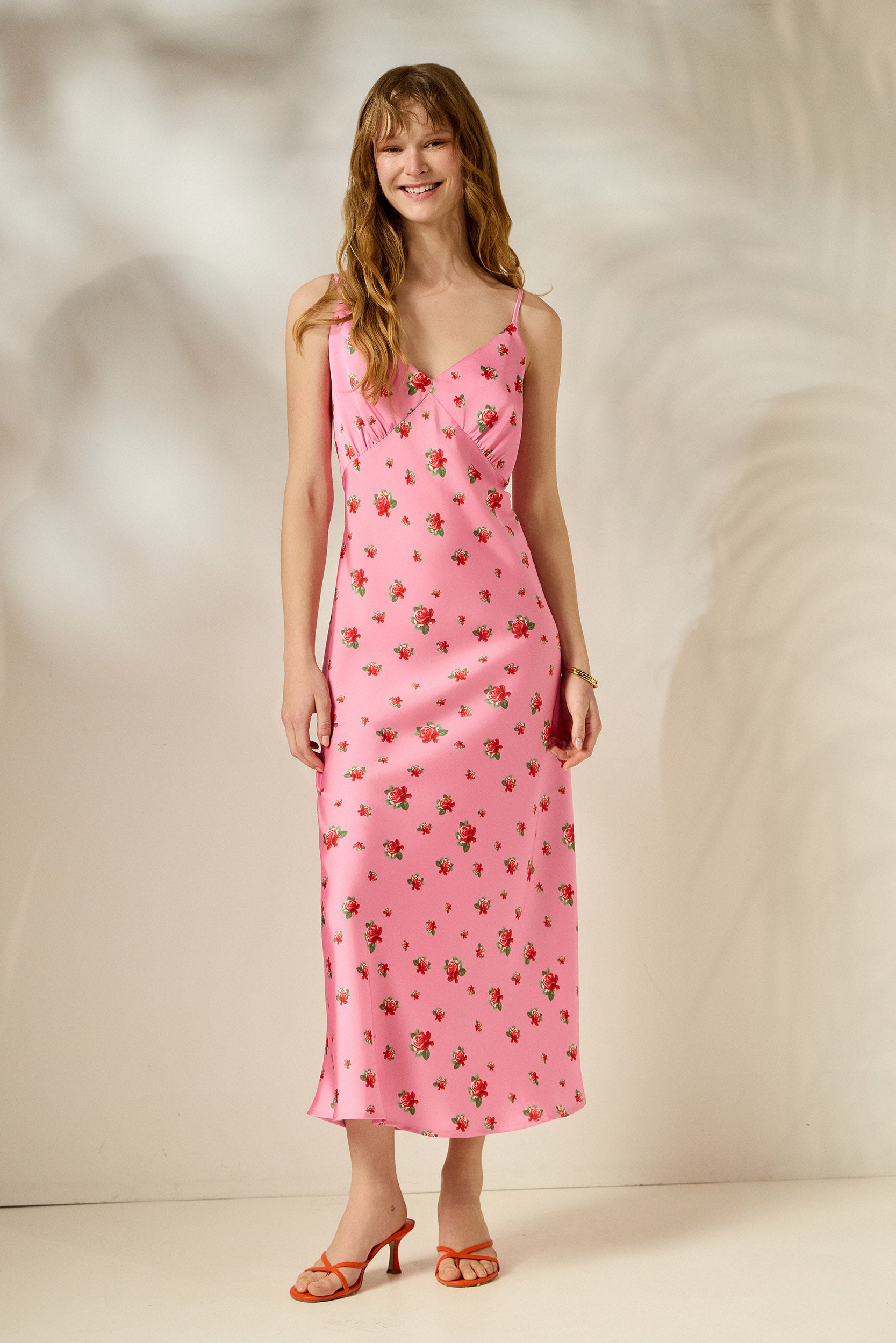 'IOANNA' ΕΜΠΡΙΜΕ ΦΟΡΕΜΑ (PINK ROSES) MAMOUSH