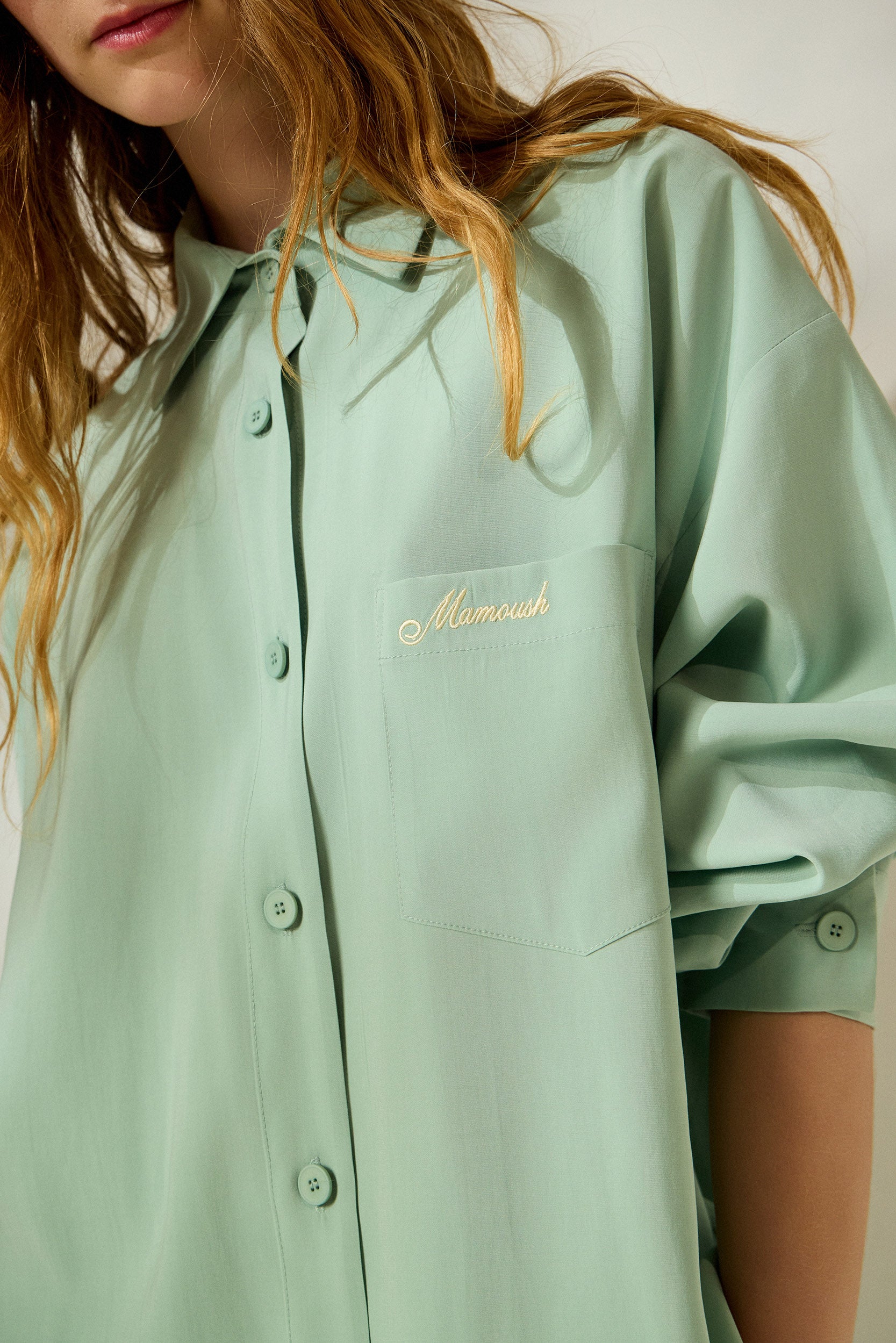 ‘LORA’ OVERSIZED ΠΟΥΚΑΜΙΣΟ (MINT) MAMOUSH