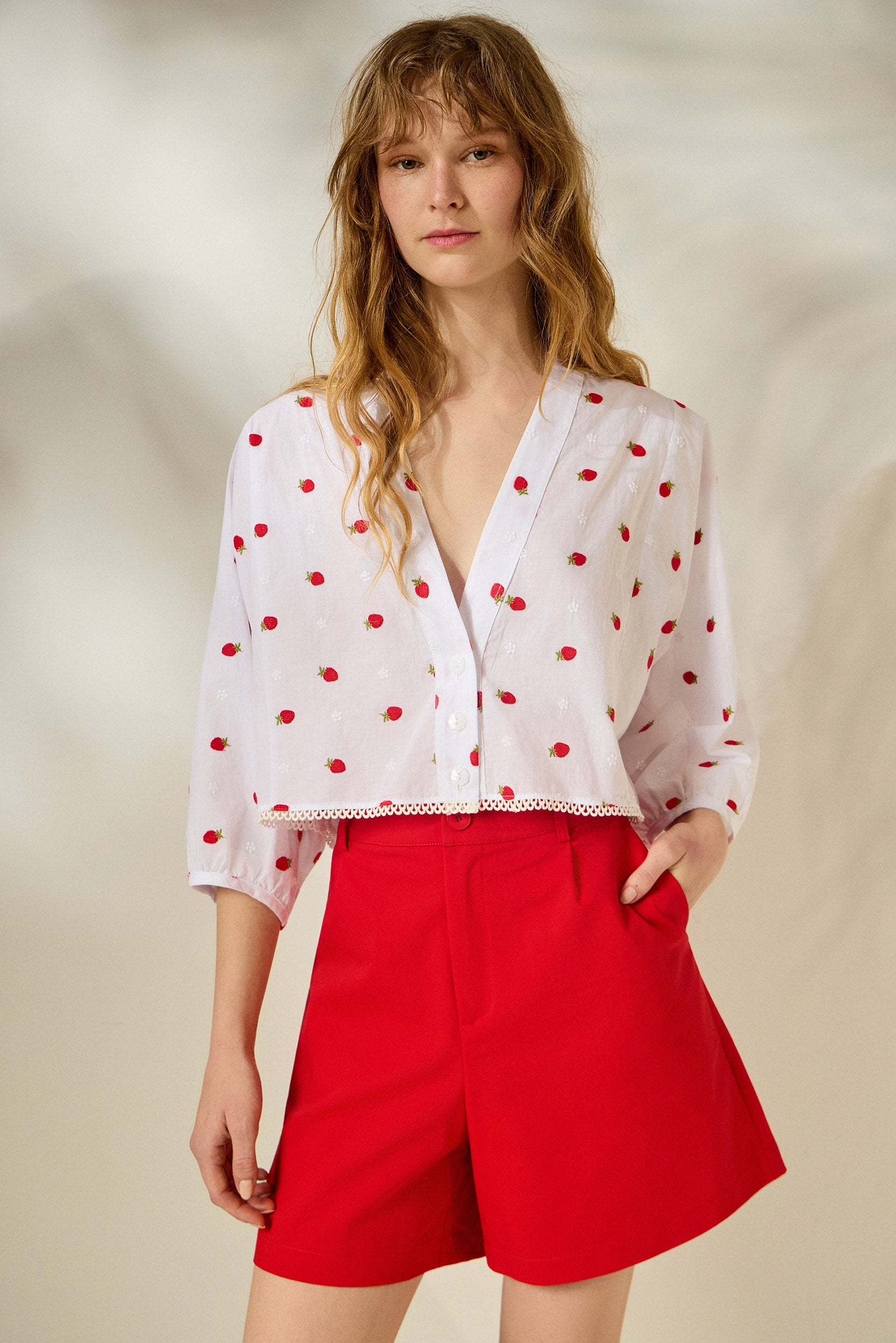 ‘GRETA’ ΒΑΜΒΑΚΕΡΟ ΣΟΡΤΣ (RED) MAMOUSH