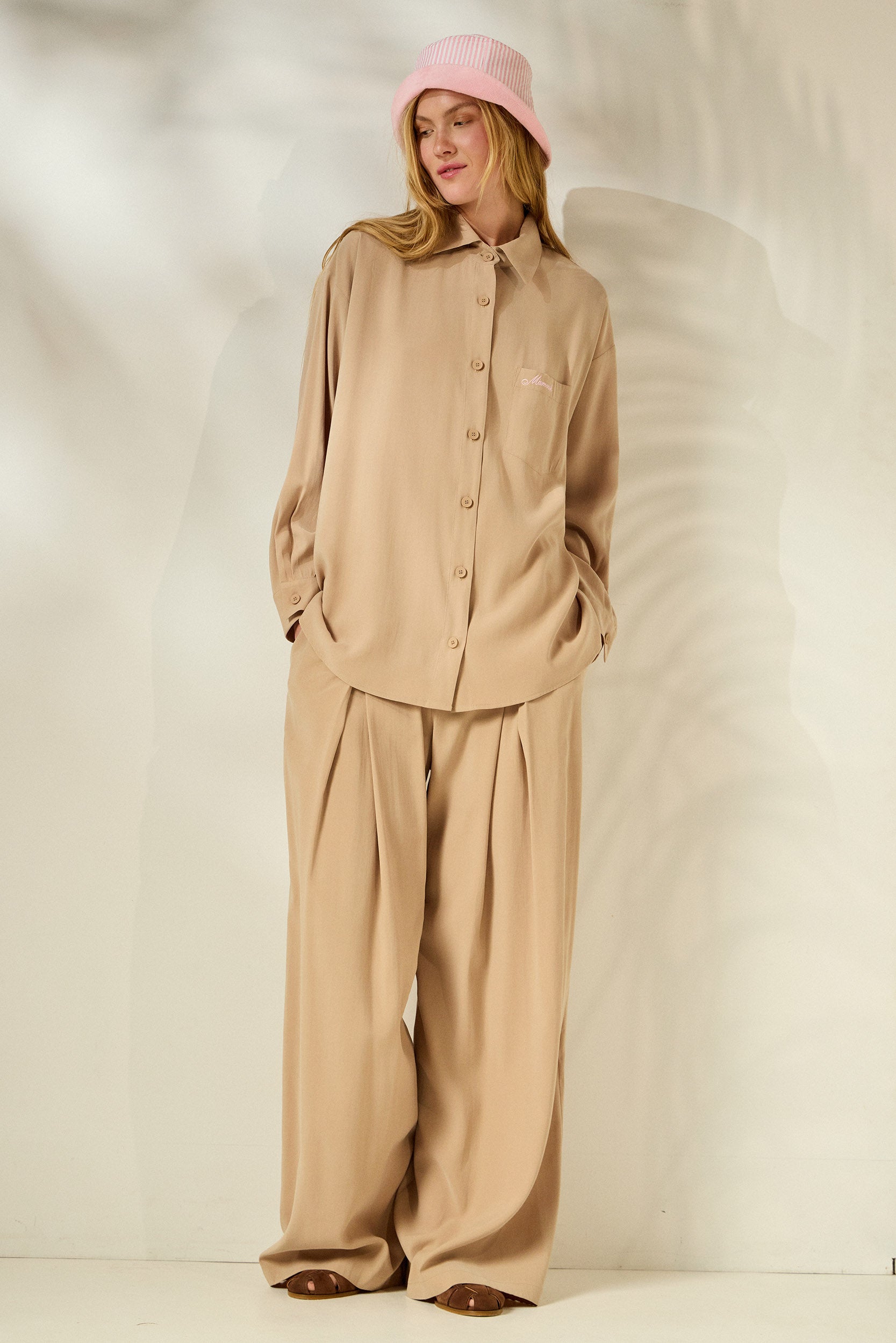‘LORA’ OVERSIZED ΠΟΥΚΑΜΙΣΟ (BEIGE)  MAMOUSH